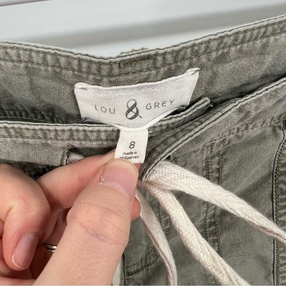 Lou & Grey Women’s Army Green Pull On Jogger Style Pants Size 8 - Picture 4 of 7